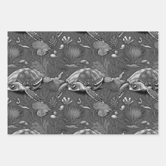 Schildkrötenlebensdauer Nr. 4 Geschenkpapier Set (Vorderseite 3)