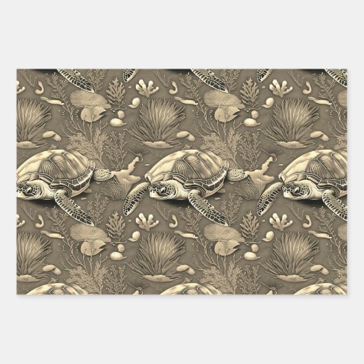 Schildkrötenlebensdauer Nr. 4 Geschenkpapier Set (Vorderseite 2)