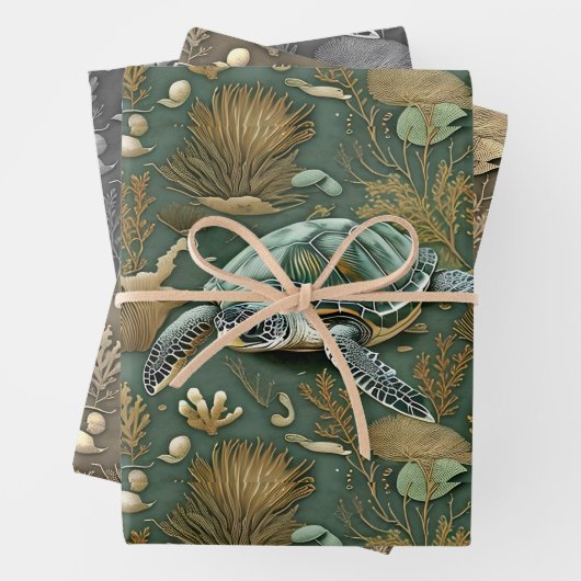 Schildkrötenlebensdauer Nr. 4 Geschenkpapier Set (Beispiel)