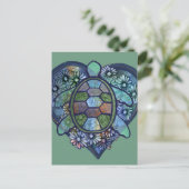 Schildkrötenliebe Postkarte (Stehend Vorderseite)