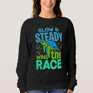 Schildkrötenliebhaber Langsam Und Beständig Gewinn Sweatshirt