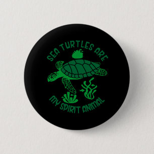 Schildkrötenliebhaber   Meeresschildkröten sind me Button