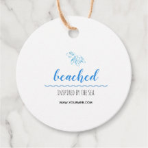 Schildkrötenlogo Beach Thema White Hang Tag