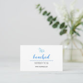Schildkrötenlogo Beach Theme White Business Card Visitenkarte (Stehend Vorderseite)