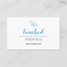 Schildkrötenlogo Beach Theme White Business Card