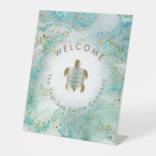 Schildkrötenlogo Sockelschild (Vorderseite)