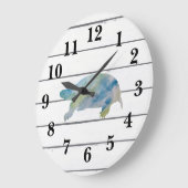 Schildkrötenmalerei Tierfarben Große Wanduhr (Winkel)