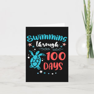 Schildkrötenmeer schwimmen durch 100 Tage Schultee Karte