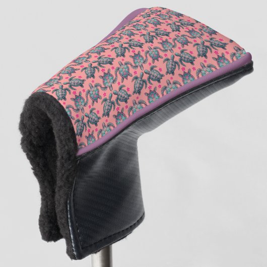 Schildkrötenmuster Golf Headcover (3/4 Vorderseite)