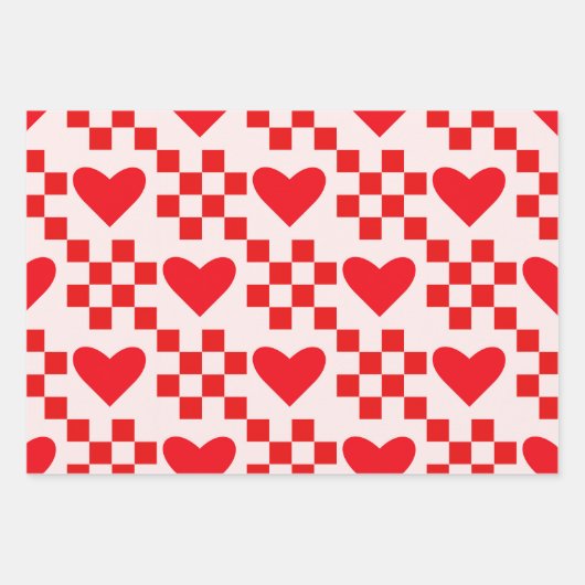 Schildkrötenmuster mit kleinen Quadraten Geschenkpapier Set (Vorderseite)