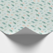 Schildkrötenmuster mit Meerespflanzen Geschenkpapier (Ecke)