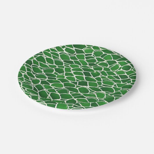 Schildkrötenmuster-Muschel Pappteller (Schrägansicht)