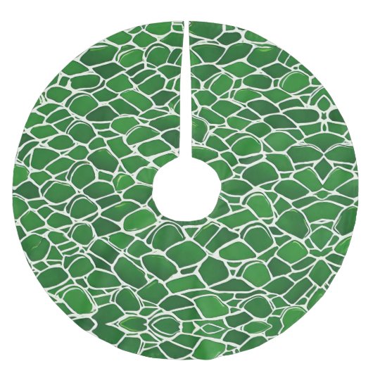 Schildkrötenmuster-Muschel Polyester Weihnachtsbaumdecke (Vorderseite)