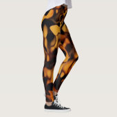 Schildkrötenpanzer Muster Bernsteinbraun Leggings (Rechts)