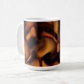 Schildkrötenpanzer-Schildkrötenmuster Bernsteinbra Kaffeetasse (Vorderseite Links)
