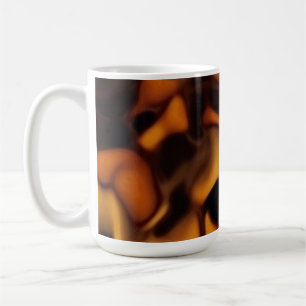 Schildkrötenpanzer-Schildkrötenmuster Bernsteinbra Kaffeetasse