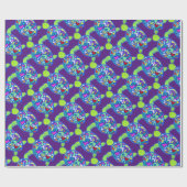 Schildkrötenpapier, lila geschenkpapier (Flach)