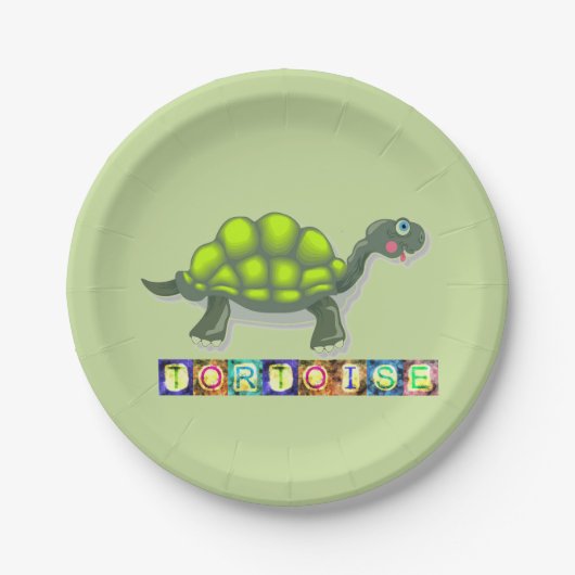 Schildkrötenpapier Pappteller (Vorderseite)