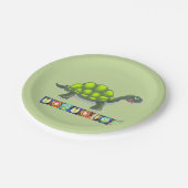Schildkrötenpapier Pappteller (Schrägansicht)