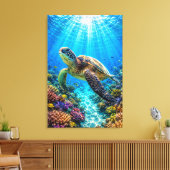 Schildkrötenparadies Leinwanddruck (Insitu (Wohnzimmer))