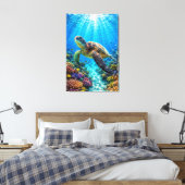 Schildkrötenparadies Leinwanddruck (Insitu (Schlafzimmer))