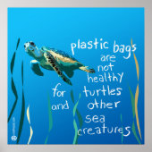 Schildkrötenpflaster (Plastiktüten sind nicht gesu Poster (Vorne)