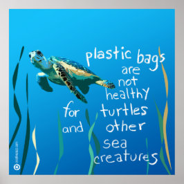 Schildkrötenpflaster (Plastiktüten sind nicht gesu Poster