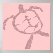 Schildkrötenpink-Poster Poster (Vorne)