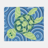 Schildkrötenpunktmalerei Fleecedecke (Vorderseite (Horizontal))