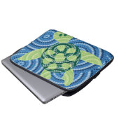 Schildkrötenpunktmalerei Laptopschutzhülle (Vorne Knopf)