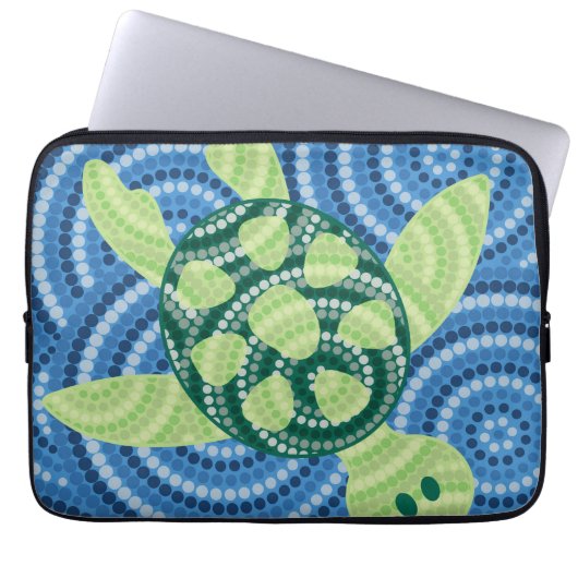 Schildkrötenpunktmalerei Laptopschutzhülle (Vorderseite)