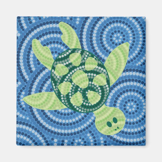 Schildkrötenpunktmalerei Magnet (Vorne)