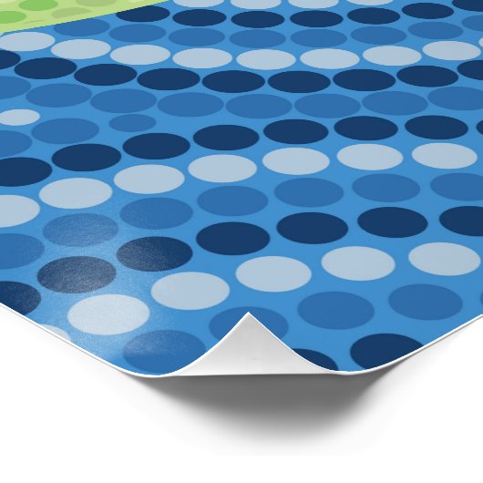 Schildkrötenpunktmalerei Poster (Ecke)