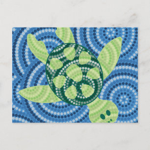 Schildkrötenpunktmalerei Postkarte