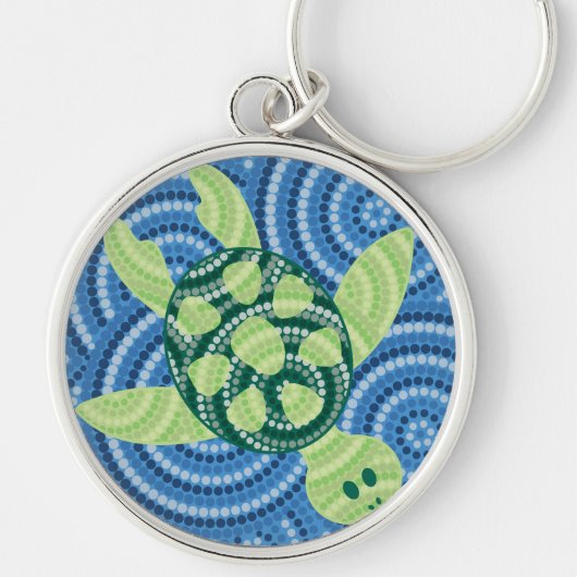 Schildkrötenpunktmalerei Schlüsselanhänger (Vorne)