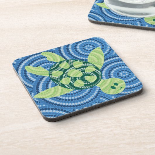 Schildkrötenpunktmalerei Untersetzer (Linke Seite)