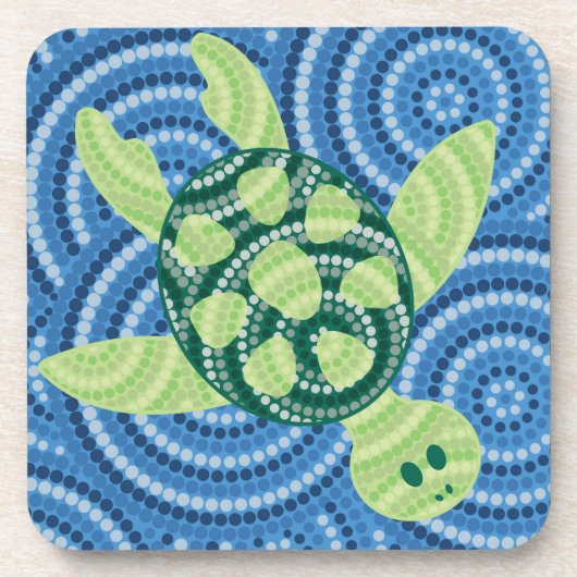 Schildkrötenpunktmalerei Untersetzer (Vorderseite)