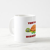 Schildkrötenpuppe Desaster Kaffeetasse (Vorderseite Links)
