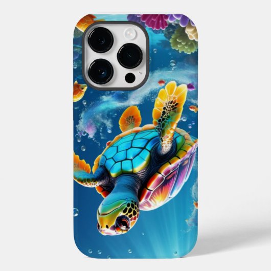 Schildkrötenreise durch einen funkelnden Jelly-Oze Case-Mate iPhone Hülle (Rückseite)
