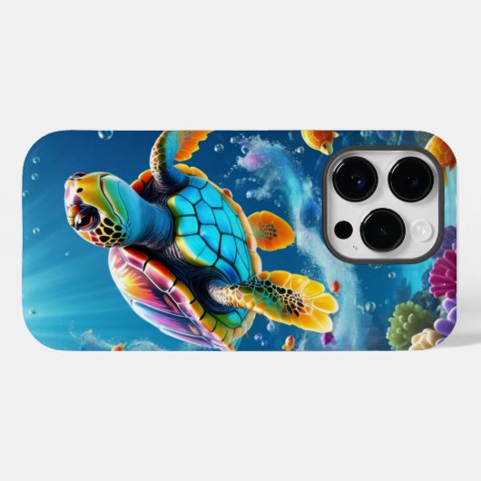 Schildkrötenreise durch einen funkelnden Jelly-Oze Case-Mate iPhone Hülle (Rückseite (Horizontal))