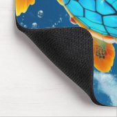 Schildkrötenreise durch einen funkelnden Jelly-Oze Mousepad (Ecke)