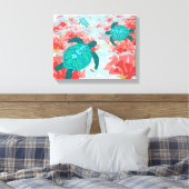 Schildkrötenriff - Korallen, Seeteufel, Clownfisch Leinwanddruck (Insitu (Schlafzimmer))