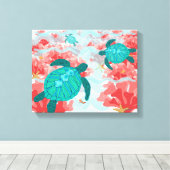 Schildkrötenriff - Korallen, Seeteufel, Clownfisch Leinwanddruck (Insitu (Holzboden))