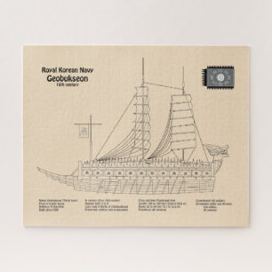 Schildkrötenschiff Geobukseon - Schiffskonzept SD Puzzle