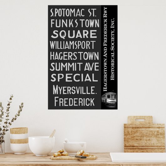 Schildkrötenschildkröte der Eisenbahnlinie H&F Zie Poster (Küche)