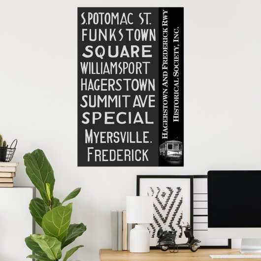 Schildkrötenschildkröte der Eisenbahnlinie H&F Zie Poster (Heimbüro)