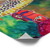 Schildkrötenschildkröte "La Tortue" Poster (Ecke)