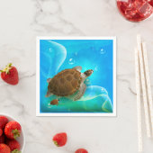 Schildkrötenschwimmpapier Napkins Serviette (Beispiel)
