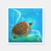Schildkrötenschwimmpapier Napkins Serviette (Vorderseite)