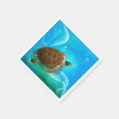 Schildkrötenschwimmpapier Napkins Serviette (Ecke)